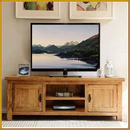 Rustic Oak : TV 150cm - Kệ Ti Vi , CD + 2 Cánh Gỗ